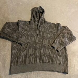 Xersion Mens Large Gray Rain Camo Pullover Hoodie Sweatshirt L Cotton Blend Gym